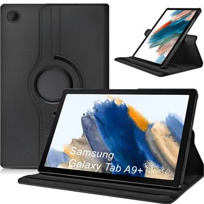 Fodral till Samsung Galaxy Tab A9 Plus 2023 11 X210X215X216 roterande skal med flik för surfplattan Fodral Alogy Svart