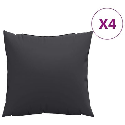 vidaXL Sofaputer 4 stk svart 40x40 cm stoff