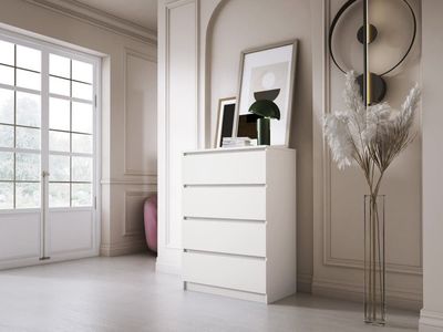Kommode 4 skuffer 102 cm, perfekt til stuen, kontoret, soveværelset. Forskellige farver