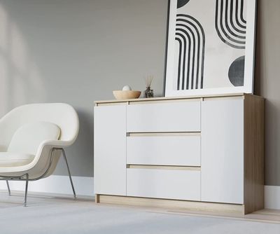 Kommode 2D3S, 120 x 78 x 39 cm, sort