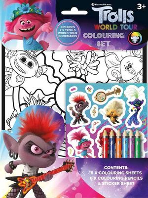 Trolls II pysselpaket pennor klistermärken pysselbok troll