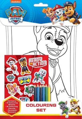 Paw patrol aktivitetspakke fargeblyanter klistremerker