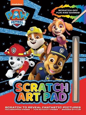 Paw Patrol scratch art skrapepyssel aktivitetspakke pysselbok