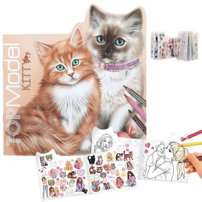 TOPModel Kitty Målarbok med stickers