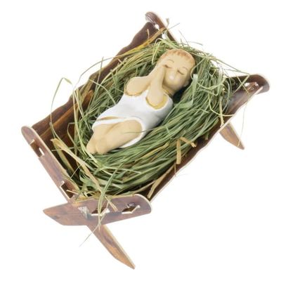 Jesusbarnet i en krybbe, 11 cm langt