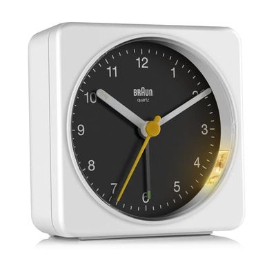 Braun vekkerklokke uten tikking. Med snooze og lys BC03WB