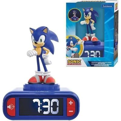 Digital väckarklocka med Sonic nattljus och ljudeffekter