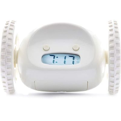 Clocky väckarklocka på hjul Extra för djupsömnare Robot Clockie Rullande Rörlig Hoppande för vuxna barn sovrum