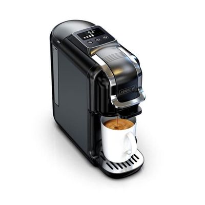 HiBREW H2C 20Bar Multifunktionel Kaffemaskine, kompatibel med Lavazza, DG, NS kaffekapsler og friskmalet kaffe - sort