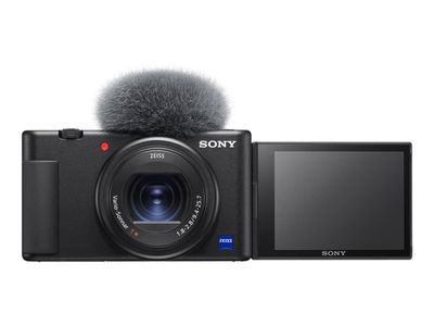 Sony VLOGCAM ZV-1A - Digitalkamera - kompakt - 20.1 MP - 4K / 30 fps - 2.7optisk x-zoom - ZEISS - Wi-Fi, Bluetooth - svart