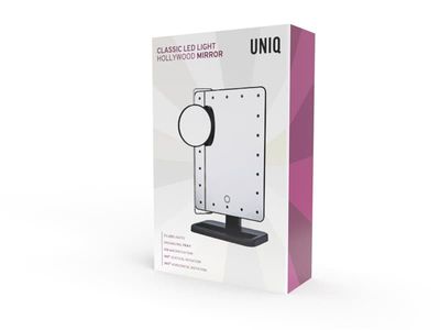 UNIQ Classic Hollywood sminkespeil LED - Svart