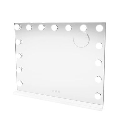 Oplyst Hollywood Spejl LED Makeup Bord Væg Touchskærm Dæmpbar 3 Farvetilstande Bluetooth Højttal