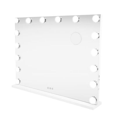 Oplyst Hollywood Spejl LED Makeup Bord Væg Touchskærm Dæmpbar 3 Farvetilstande Bluetooth Højttal
