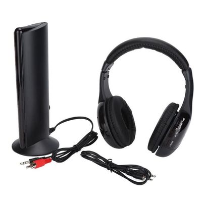 Trådløse HiFi-hovedtelefoner med dyb bas og FM-radio - 5 i 1 Over Ear-overvågning til PC, TV og lydenhed