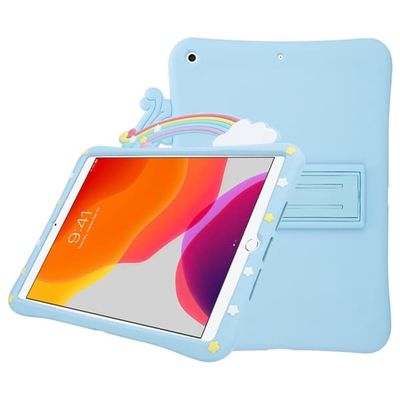 Deksel til iPad MINI 4 (7.9 tommer) Beskyttelsesdeksel for barn laget av fleksibelt TPU-silikon med stativfunksjon