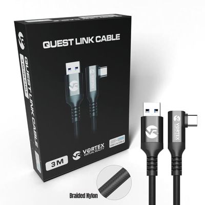 3 m kabel från VortexVR USB-A till Meta Quest Link | till Quest 3S Quest 3 Quest 2