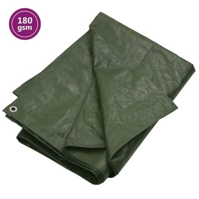 Alsidig presenning 3x3 m - Vandafvisende HDPE | Farve: Grøn | Vægt: 180 g/m²