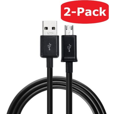 2-Pack PS4 Ladekabel Playstation 4 Håndkontrol Kabel 1,8M Sort