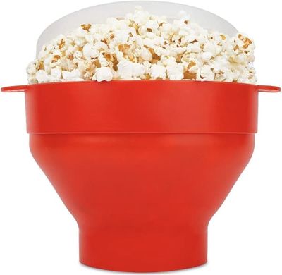 Popcorn Maker Skål - Lag popcorn i mikrobølgeovnen - Rød
