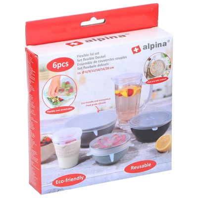 Fleksible silikonlokk i 6 størrelser - gjenbrukbare og BPA-frie