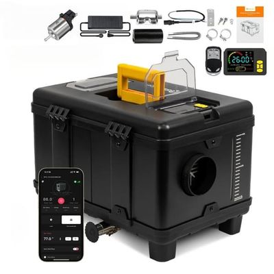 Sunster 8KW Dieselvarmer Luftvarmer 12/24V & 230V med Start/Stop, Ventilationsfunktion, Bluetooth & fjernbetjening – Webasto