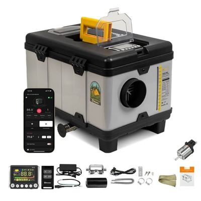 Sunster 8KW dieselvarmer 230V, 12V/24V, med Bluetooth-forbindelse, LCD og fjernbetjening, effektiv opvarmning, lav støj, WEBASTO