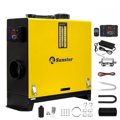 SUNSTER dieselvärmare Luftvärmare 8KW 12V/24V/220V med LCD, tyst dieselvärmare för bil, husbil, garage, camping, fiske, tält