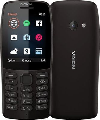Telefon cu butoane, NOKIA, "210" ecran 2.4 inch, dual sim, rez. camera 0.3 Mpix, memorie interna 16 MB, 2G, OEM, acumulator 1020 mAh, negru, "16OTR