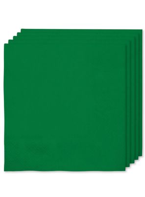 FUNIDELIA 16 Grønne servietter 33x33cm - Standard farger til dame og mann - 0