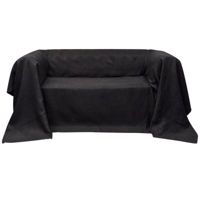 vidaXL Mikro-semsket sofa overtrekk antrasitt 140 x 210 cm