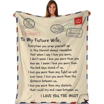 Plush Filt Pläd To My Future Wife