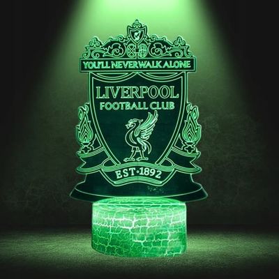 Liverpool FC Anfield 16 LED 3D børnebordsnatlampe + fjernbetjening