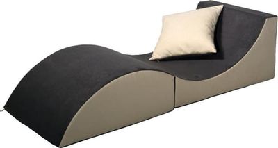Avslappningsfåtölj - 60 x 150 x 40 cm - grå beige