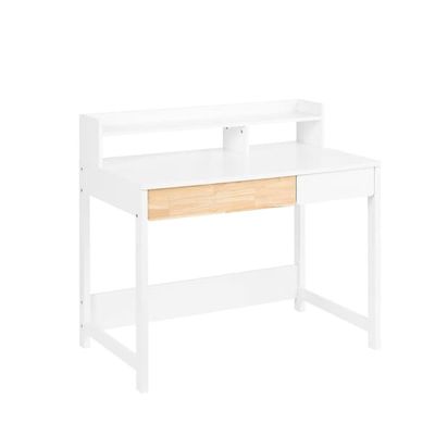 SoBuy Laptopbord Skrivebord med reol Computerbord FWT106-W