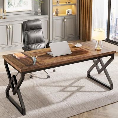Tribesigns Datorbord - Skrivbord - 160 x 70 x 75 cm - Arbetsbord - Industriell stil