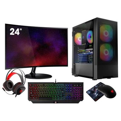 PC Gaming Ryzen 7 5700G VIST - 32Go DDR4 - SSD 1To M.2 - Radeon RX Vega 7 - Skärm 24" FullHD