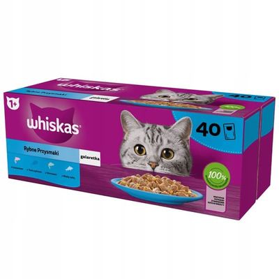 Whiskas kattmat fiskgodis i gelé 85 g x 40 bitar
