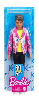 Barbie Ken 60th Anniversary Rocker Derek Look med neontopp, shorts och skor