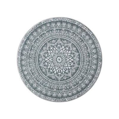 Rootz rundt tæppe - Boho tæppe - antracitgrå - polyesterfilt TPR - 160 cm diameter - let - 2,8 kg