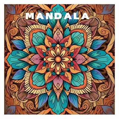 Mandalas – Avslappende malebok for voksne med geometriske mønstre, 24 sider, 20x20 cm