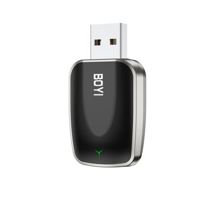 INF BY967S Trådløs CarPlay & Android Auto 2-i-1-adapter Metallisk svart