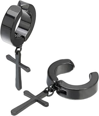 Clip on øredobber svart CROSS