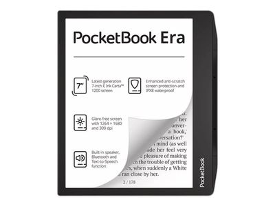 PocketBook Era - eBook-leser - Linux 3.10.65 - 16 GB - 7" 16 grånivåer (4-bts) E Ink Carta (1264 x 1680) - berøringsskjerm - Bluetooth - stjernestøvs