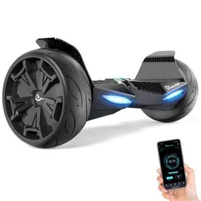 EVERCROSS Hoverboard Gyropod 8,5 tum All Terrain Svart självbalanserande LED-ljus Bluetooth med APP för Barn