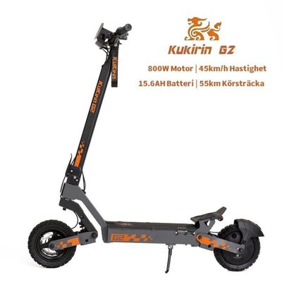 Kukirin G2 800W 15.6AH elsparkcykel, topphastighet 45 km/h, räckvidd 55 km, 10-tums däck, lättviktsdesign (25 kg).