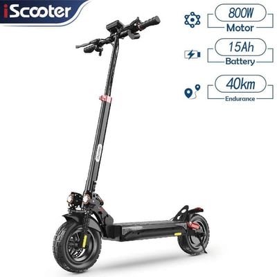 iScooter iX4 2025 Nu E-scootermotor 800W, batteri 48V 15Ah, rækkevidde 40-45km, tophastighed 45km/t, sort
