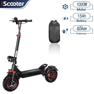 iScooter iX5s 11 tums elektrisk skoter, maxhastighet 45 km/h, 1000W motor, 48V15Ah batteri, två främre och bakre stötdämpare