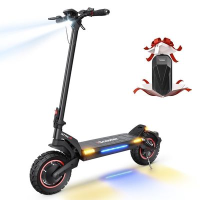 iScooter iX7 Pro 10'' dual drive el-scooter, 2*1000W motor, 17,5 Ah batteri, maksimal hastighed 60KM/H, med omgivende lys
