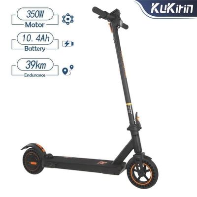 KuKirin S1 Max hopfällbar elektrisk skoter 36V 10.4AH batteri, topphastighet 30 km / h, 8 tums däck, 350W motor, räckvidd 39km