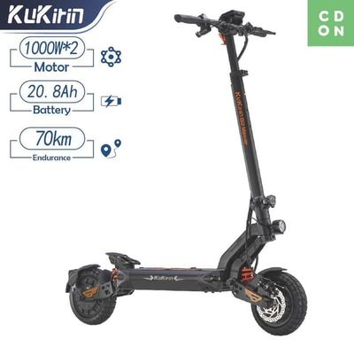 Kukirin 2026 Uppgraderad G2 Master 1000W*2 52V 20.8Ah elektrisk skoter, 70km uthållighet, hastighet 60km/h, 10 tums vakuumdäck